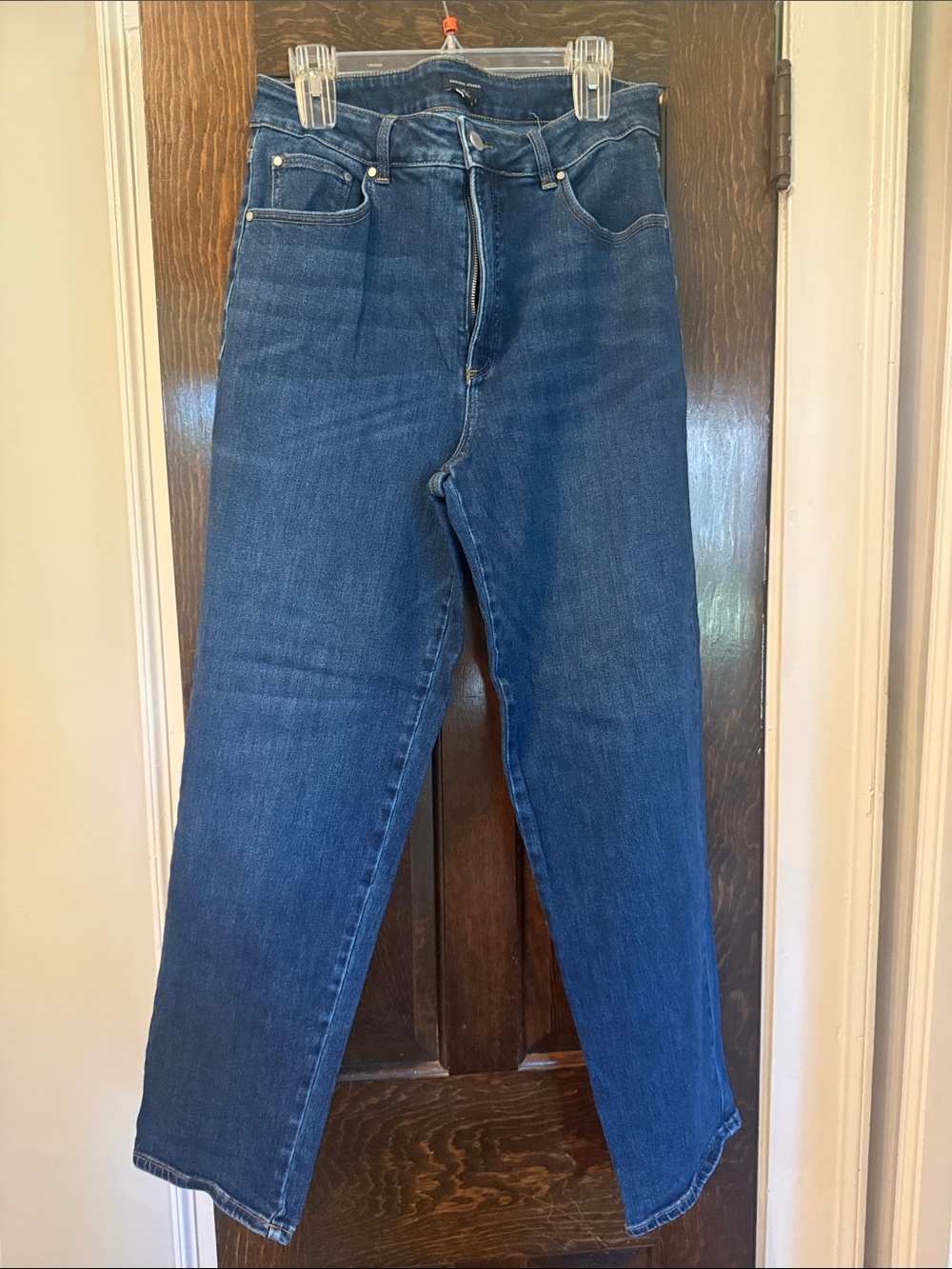 Universal Standard Women's Straight-Leg Jeans in Dark Blue Denim